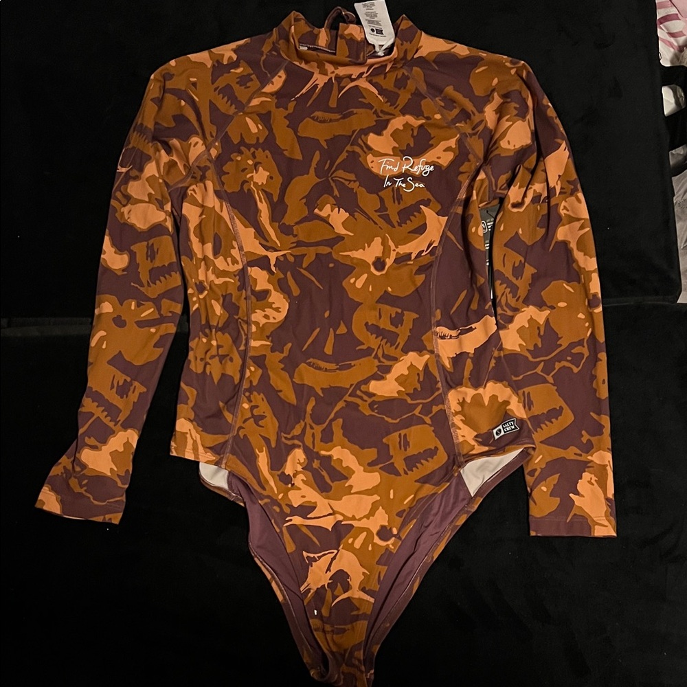 Salty Crew Orange and Brown Women's Swim One Piece